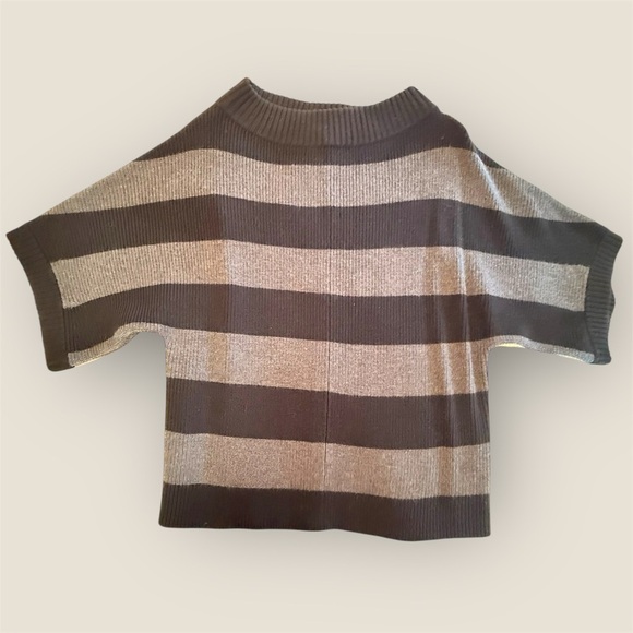 Tory Burch Sweaters - Tory Burch Black and Gray Striped Sweater